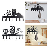 Maxbell Clothes Hook Farmhouse Decor Iron for Hanging Coat Laundry Room Entryway with 4 Owl