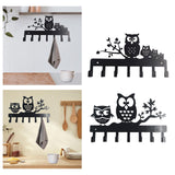 Maxbell Clothes Hook Farmhouse Decor Iron for Hanging Coat Laundry Room Entryway with 4 Owl