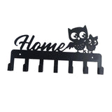 Maxbell Clothes Hook Farmhouse Decor Iron for Hanging Coat Laundry Room Entryway with 4 Owl