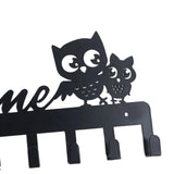 Maxbell Clothes Hook Farmhouse Decor Iron for Hanging Coat Laundry Room Entryway with 4 Owl