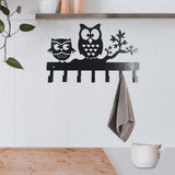 Maxbell Clothes Hook Farmhouse Decor Iron for Hanging Coat Laundry Room Entryway with 2 Owl