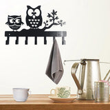 Maxbell Clothes Hook Farmhouse Decor Iron for Hanging Coat Laundry Room Entryway with 2 Owl