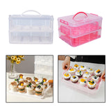 Maxbell Cupcake Storage Containers with Lid Portable for Cheesecakes Baked Treats white