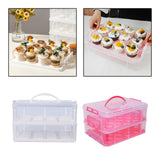 Maxbell Cupcake Storage Containers with Lid Portable for Cheesecakes Baked Treats white