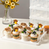 Maxbell Cupcake Storage Containers with Lid Portable for Cheesecakes Baked Treats white