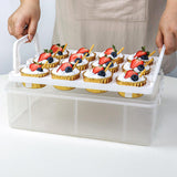 Maxbell Cupcake Storage Containers with Lid Portable for Cheesecakes Baked Treats white