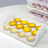 Maxbell Cupcake Storage Containers with Lid Portable for Cheesecakes Baked Treats white