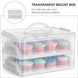 Maxbell Cupcake Storage Containers with Lid Portable for Cheesecakes Baked Treats white