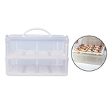 Maxbell Cupcake Storage Containers with Lid Portable for Cheesecakes Baked Treats white