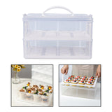 Maxbell Cupcake Storage Containers with Lid Portable for Cheesecakes Baked Treats white