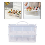 Maxbell Cupcake Storage Containers with Lid Portable for Cheesecakes Baked Treats white