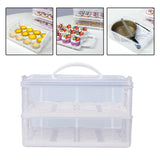 Maxbell Cupcake Storage Containers with Lid Portable for Cheesecakes Baked Treats white