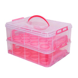 Maxbell Cupcake Storage Containers with Lid Portable for Cheesecakes Baked Treats pink