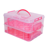 Maxbell Cupcake Storage Containers with Lid Portable for Cheesecakes Baked Treats pink