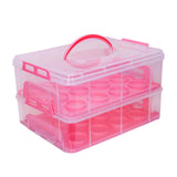 Maxbell Cupcake Storage Containers with Lid Portable for Cheesecakes Baked Treats pink