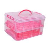 Maxbell Cupcake Storage Containers with Lid Portable for Cheesecakes Baked Treats pink