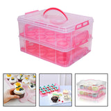 Maxbell Cupcake Storage Containers with Lid Portable for Cheesecakes Baked Treats pink