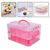 Maxbell Cupcake Storage Containers with Lid Portable for Cheesecakes Baked Treats pink