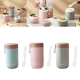 Maxbell Lunch Container Wide Mouth thermal Food Jar leakproof for Picnic Blue