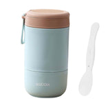 Maxbell Lunch Container Wide Mouth thermal Food Jar leakproof for Picnic Blue