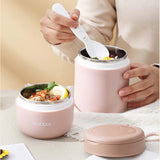 Maxbell Lunch Container Wide Mouth thermal Food Jar leakproof for Picnic Pink