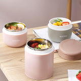 Maxbell Lunch Container Wide Mouth thermal Food Jar leakproof for Picnic Pink