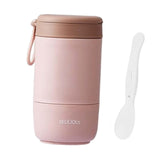 Maxbell Lunch Container Wide Mouth thermal Food Jar leakproof for Picnic Pink