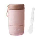 Maxbell Lunch Container Wide Mouth thermal Food Jar leakproof for Picnic Pink