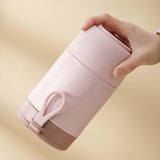 Maxbell Lunch Container Wide Mouth thermal Food Jar leakproof for Picnic Pink