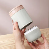 Maxbell Lunch Container Wide Mouth thermal Food Jar leakproof for Picnic Green