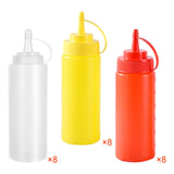 Maxbell 8 Pieces Household Sauce Bottles Ketchup Dispenser for Picnic BBQ Condiments White