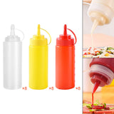 Maxbell 8 Pieces Household Sauce Bottles Ketchup Dispenser for Picnic BBQ Condiments White