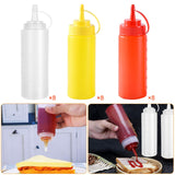 Maxbell 8 Pieces Household Sauce Bottles Ketchup Dispenser for Picnic BBQ Condiments White