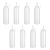 Maxbell 8 Pieces Household Sauce Bottles Ketchup Dispenser for Picnic BBQ Condiments White