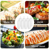 Maxbell 8 Pieces Household Sauce Bottles Ketchup Dispenser for Picnic BBQ Condiments White