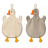 Maxbell Cute Absorbent Hand Towel Dishcloth Fast Drying for Shower Washroom White