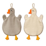 Maxbell Cute Absorbent Hand Towel Dishcloth Fast Drying for Shower Washroom White