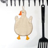 Maxbell Cute Absorbent Hand Towel Dishcloth Fast Drying for Shower Washroom White