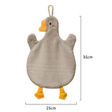 Maxbell Cute Absorbent Hand Towel Dishcloth Fast Drying for Shower Washroom Gray