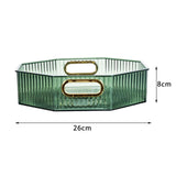 Maxbell Fruit Plate with Handle Snack Storage Tray for Wedding Home Restaurant Green