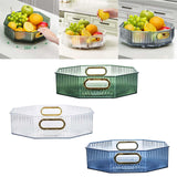Maxbell Fruit Plate with Handle Snack Storage Tray for Wedding Home Restaurant Green