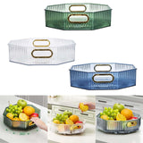 Maxbell Fruit Plate with Handle Snack Storage Tray for Wedding Home Restaurant Green