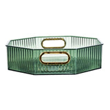 Maxbell Fruit Plate with Handle Snack Storage Tray for Wedding Home Restaurant Green