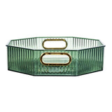 Maxbell Fruit Plate with Handle Snack Storage Tray for Wedding Home Restaurant Green