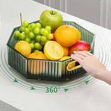 Maxbell Fruit Plate with Handle Snack Storage Tray for Wedding Home Restaurant Green