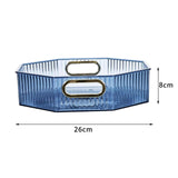 Maxbell Fruit Plate with Handle Snack Storage Tray for Wedding Home Restaurant Blue