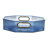 Maxbell Fruit Plate with Handle Snack Storage Tray for Wedding Home Restaurant Blue