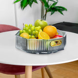 Maxbell Fruit Plate with Handle Snack Storage Tray for Wedding Home Restaurant Blue