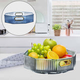 Maxbell Fruit Plate with Handle Snack Storage Tray for Wedding Home Restaurant Blue