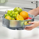 Maxbell Fruit Plate with Handle Snack Storage Tray for Wedding Home Restaurant Blue